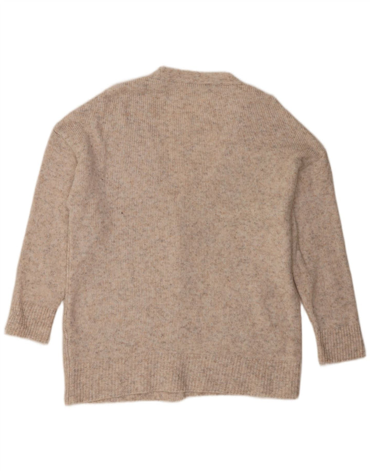 Marks & Spencer Damski sweter oversize UK 16, duży, beżowy
