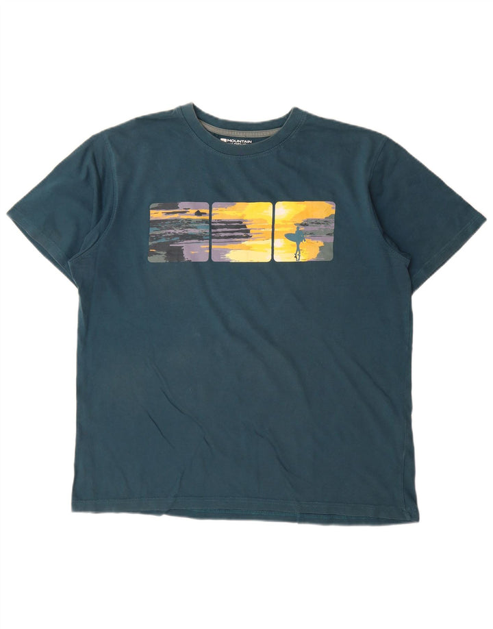 Męski T-shirt z grafiką Mountain Warehouse, duży, zielony