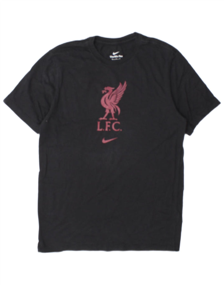 Męska koszulka z grafiką Nike Liverpool, średnia, czarna, bawełniana