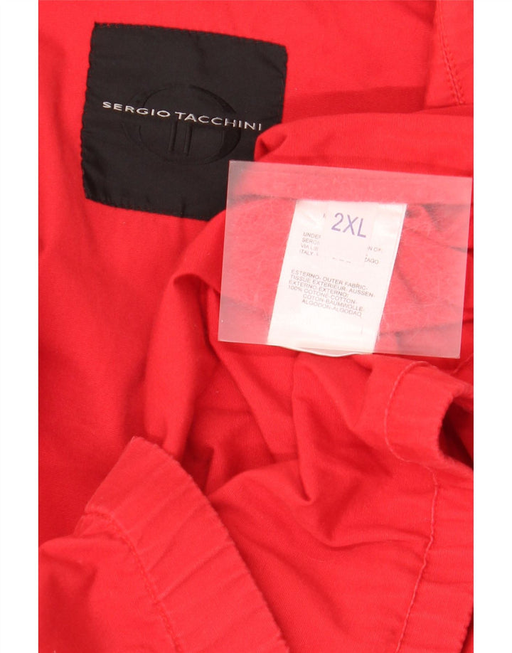 Męska kurtka bomberka Sergio Tacchini UK 44 2XL czerwona bawełniana
