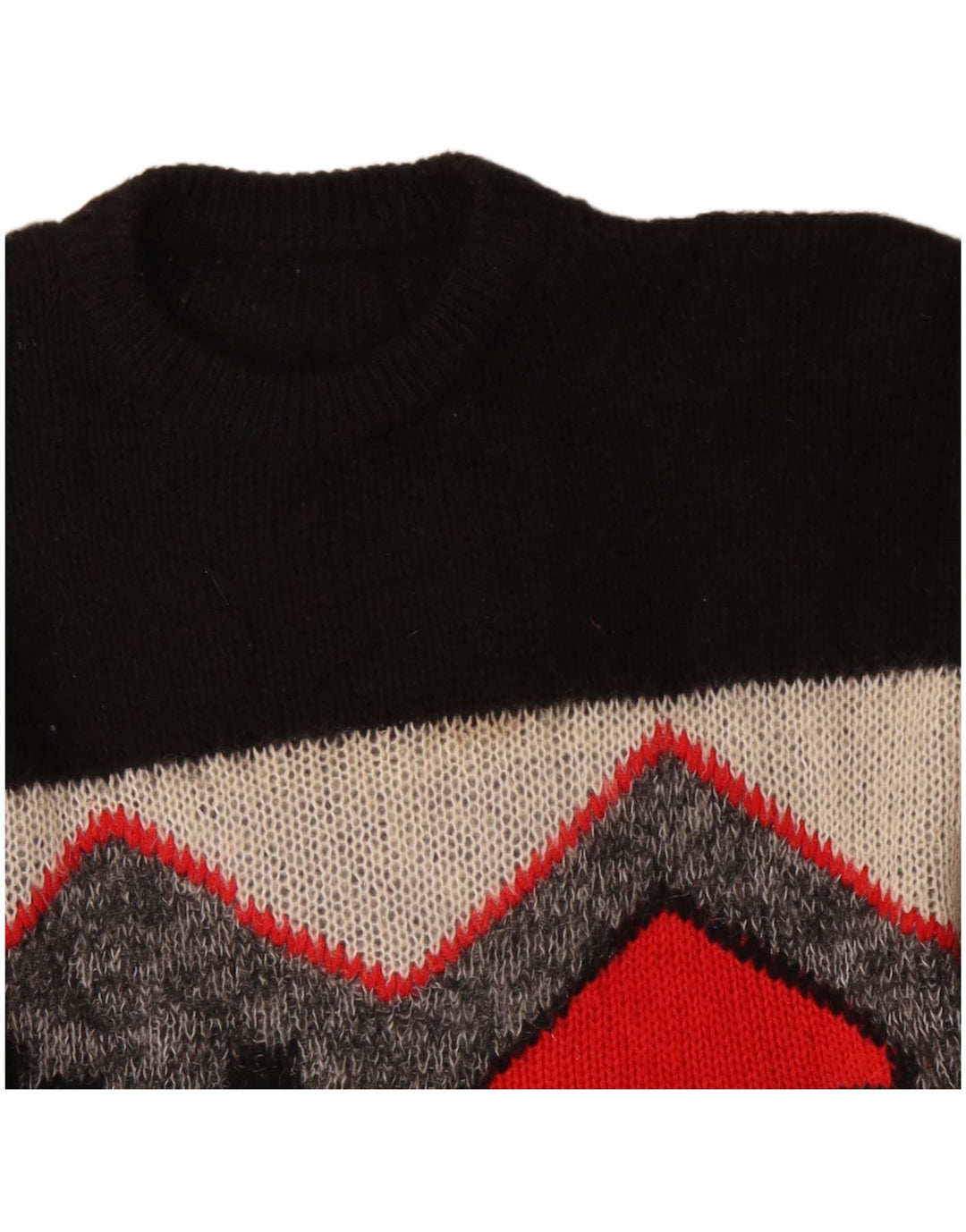 Damski sweter VINTAGE z okrągłym wycięciem pod szyją, UK 18 XL, czarny