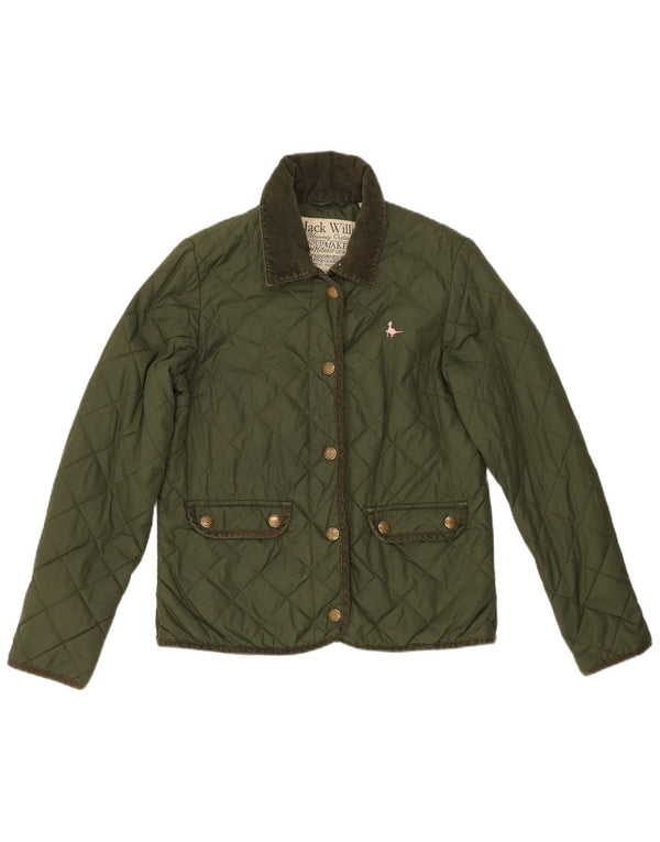 Damska pikowana kurtka Jack Wills UK 10 Small, zielony nylon