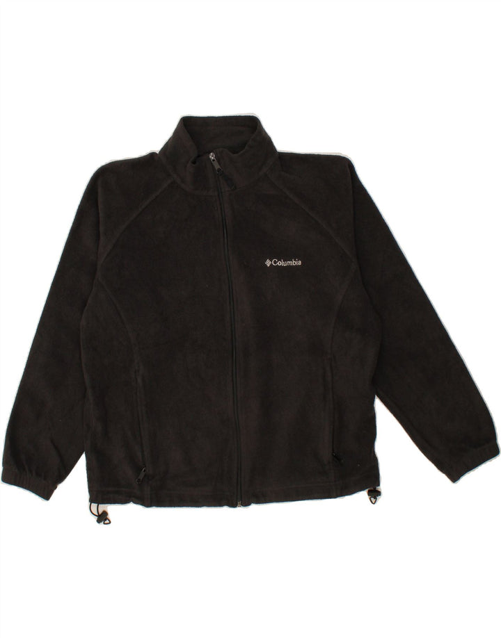 COLUMBIA Womens Oversized Fleece Jacket UK 18 XL Black Polyester Vintage Columbia and Second-Hand Columbia from Messina Hembry 