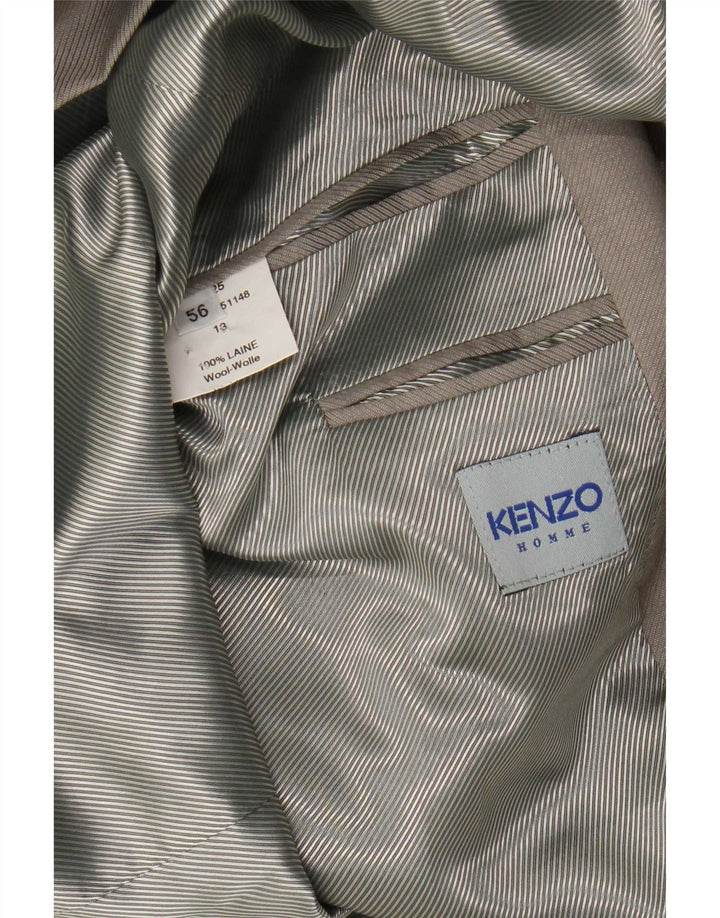 Męska marynarka zapinana na 3 guziki Kenzo IT 56 3XL Beżowa wełna