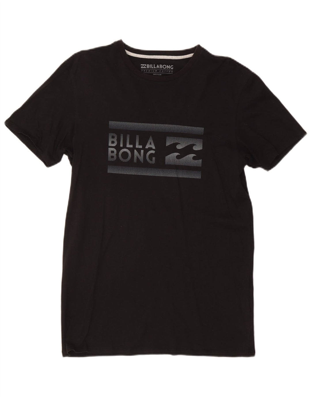 Męski T-shirt z grafiką BILLABONG o dopasowanym kroju, średni czarny, bawełniany