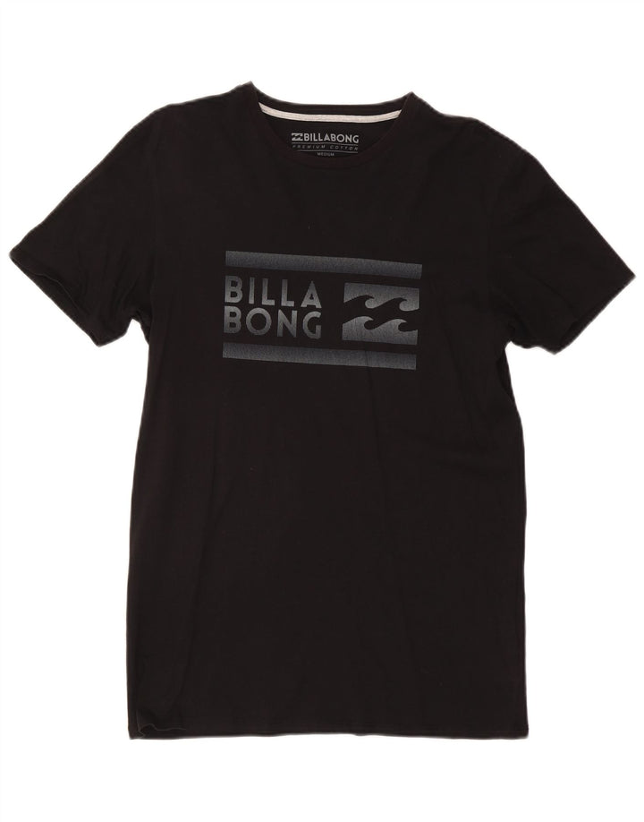 Męski T-shirt z grafiką BILLABONG o dopasowanym kroju, średni czarny, bawełniany