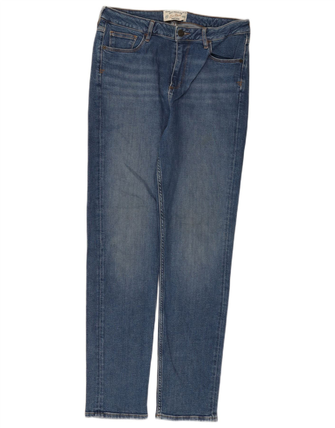 Damskie jeansy Fat Face Sway Slim UK 12 Medium W30 L29 Niebieska bawełna