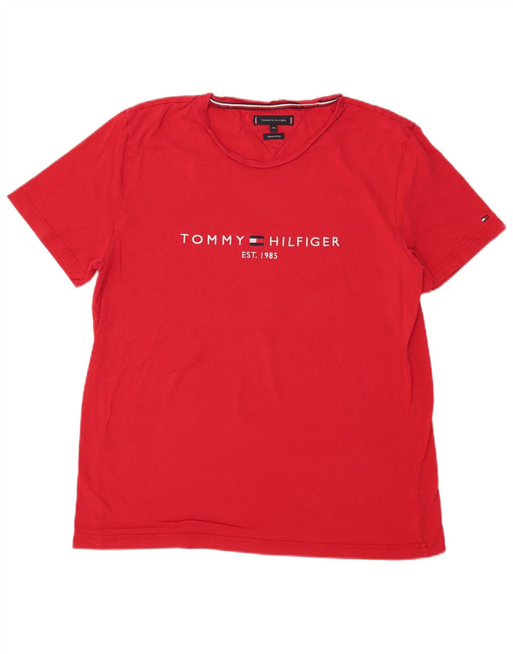 Tommy Hilfiger Damskie UK 20 2XL Czerwona bawełna