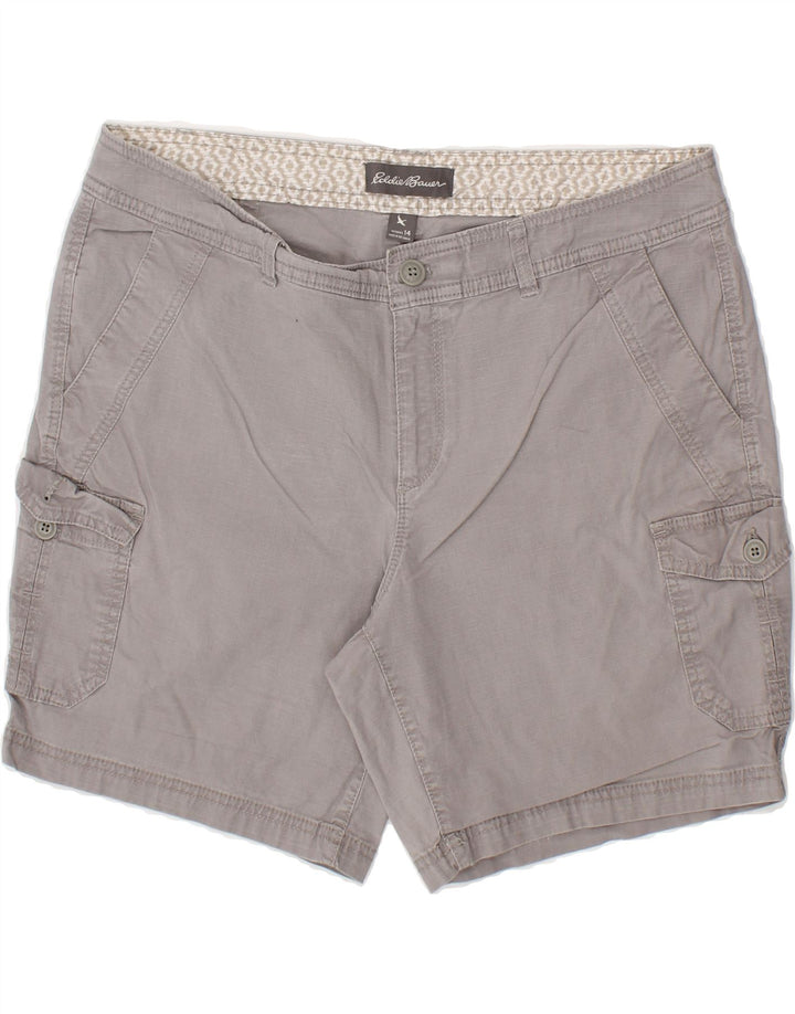 EDDIE BAUER Womens Cargo Shorts US 14 XL W34 Grey Cotton Vintage Eddie Bauer and Second-Hand Eddie Bauer from Messina Hembry 