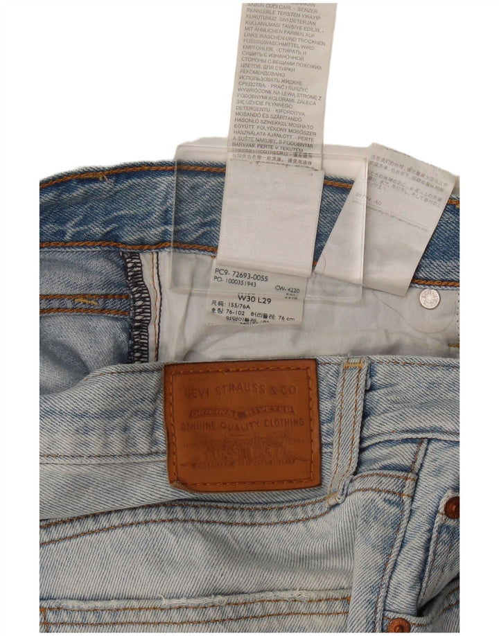 Damskie jeansy Levi's Ribcage Straight W30 L29 Niebieskie bawełniane