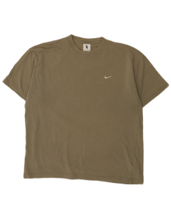 T-shirt męski Nike, średni, bawełniany kolor khaki