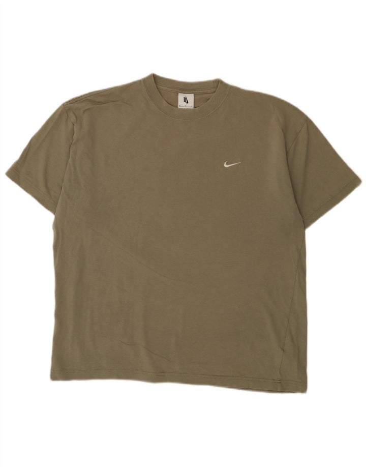 T-shirt męski Nike, średni, bawełniany kolor khaki