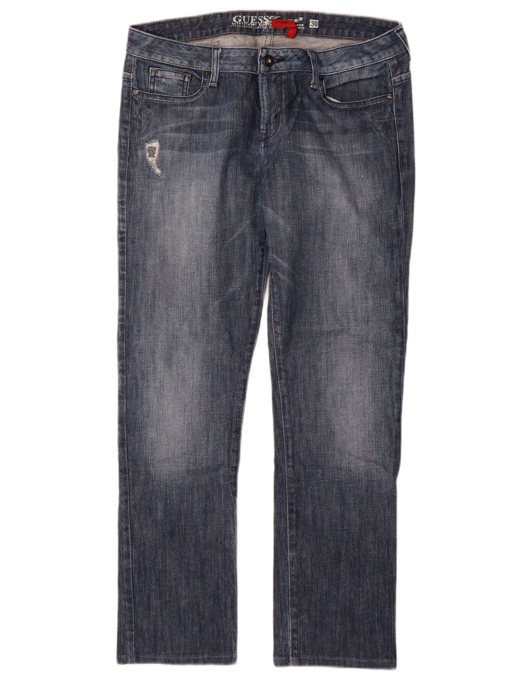Guess Damskie Jeansy Slim W30 L30 Niebieskie Bawełniane