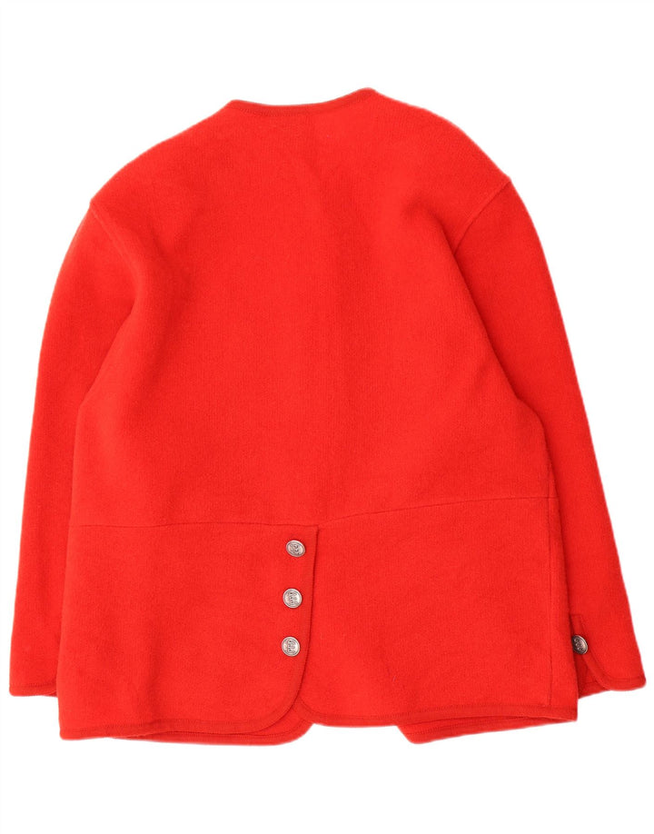 Sweter damski w stylu vintage, duży, czerwony, wełniany UK 16