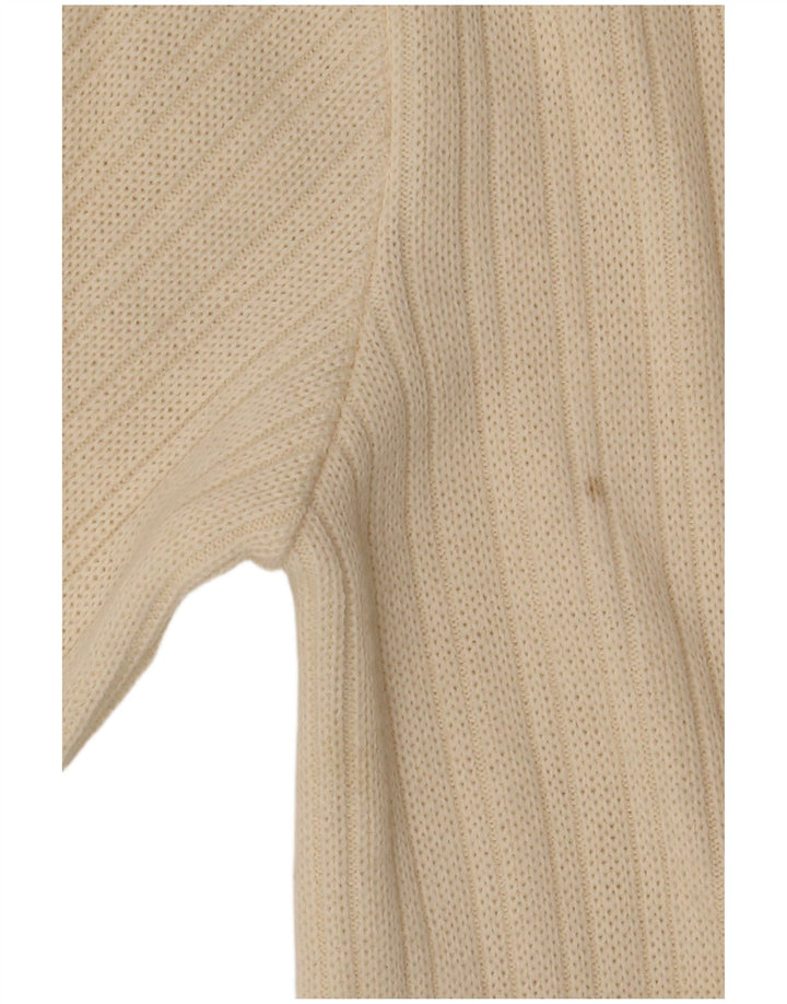 Damski sweter oversize z podwójnymi piersiami CAGI IT 34 2XS Off White