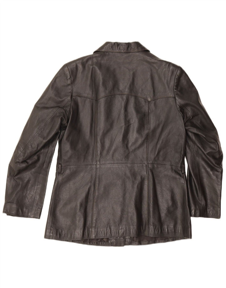 Vintage damska kurtka skórzana EU 42, duża czarna skóra