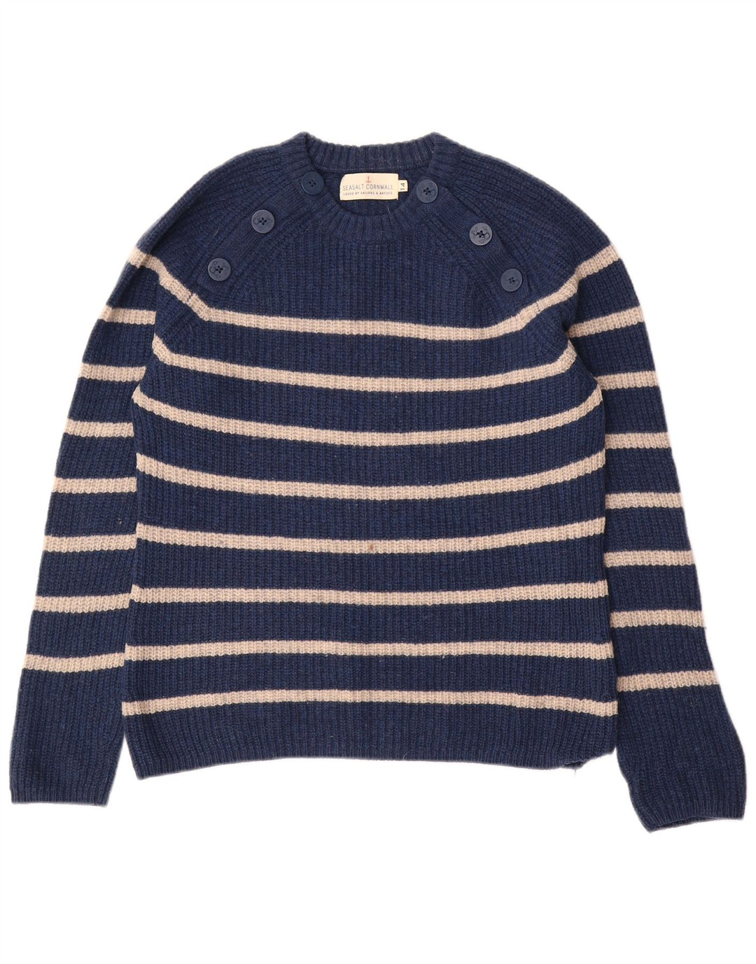 Sweter damski SEASALT CORNWALL z okrągłym dekoltem UK 14, duży, granatowy