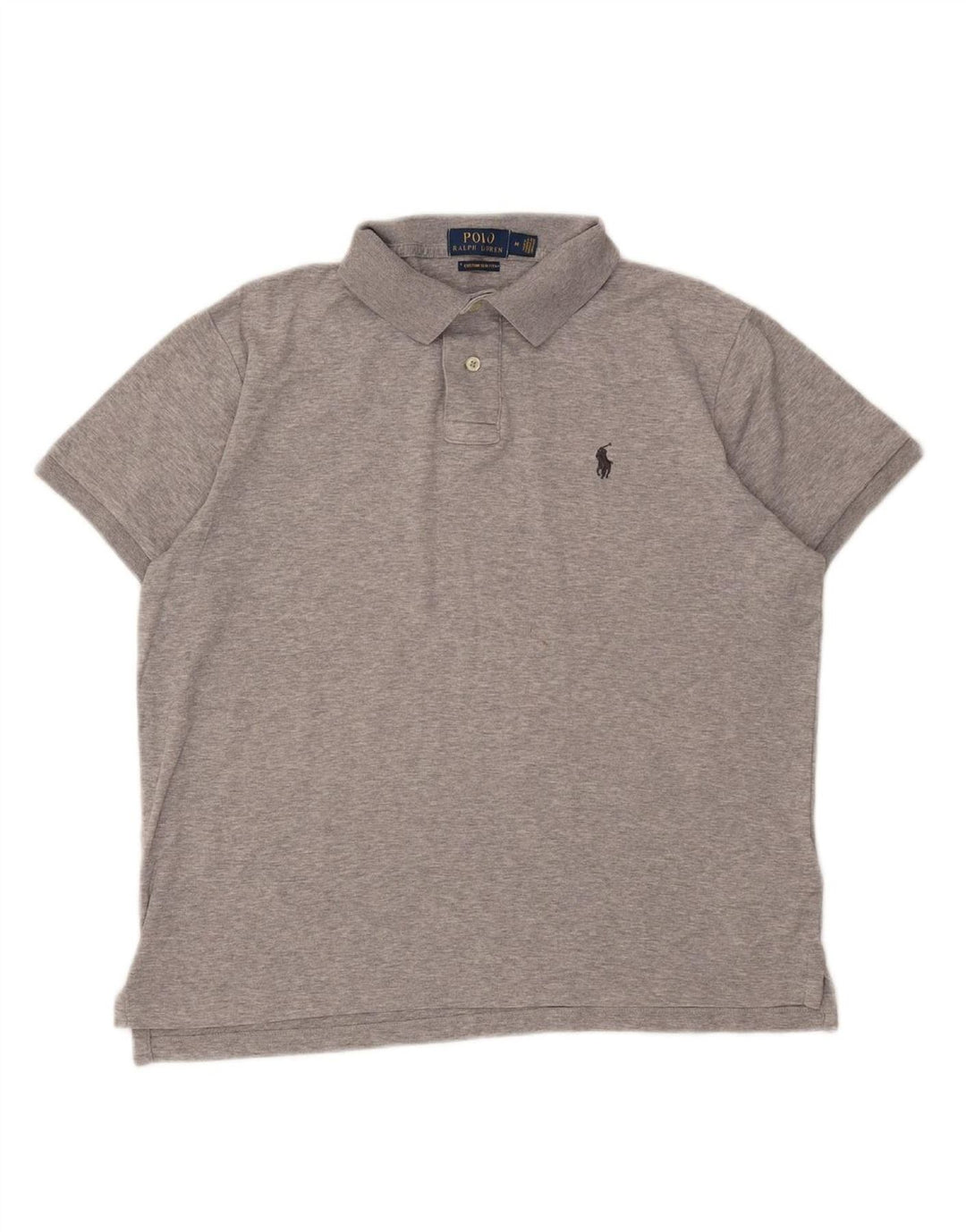 POLO RALPH LAUREN Mens Custom Slim Fit Polo Shirt Medium Grey Cotton
