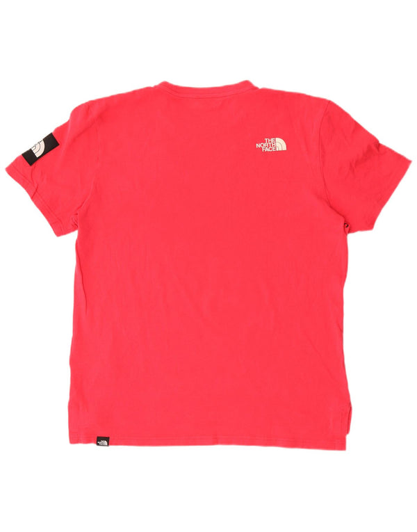 T-shirt męski The North Face, bawełniany, średni, różowy