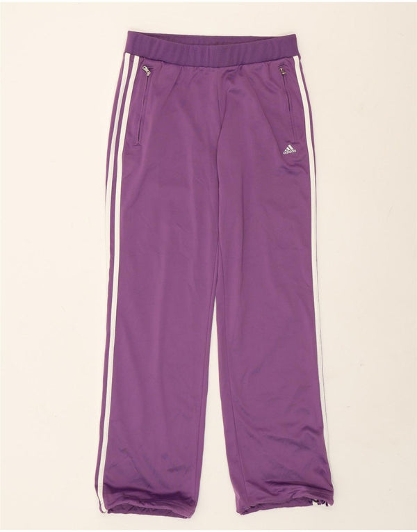 Adidas Womens Tracksuit Trousers UK 14 Medium Purple Polyester