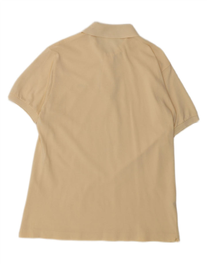 Męska koszulka polo Lacoste o regularnym kroju, rozmiar 4, średnia, żółta, bawełniana, klasyczna