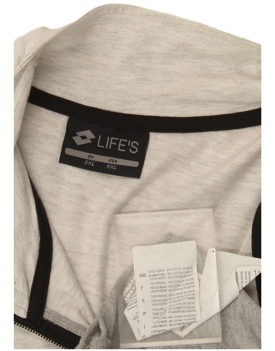 Męska bluza dresowa Lotto 2XL Szara bawełna z blokami kolorów