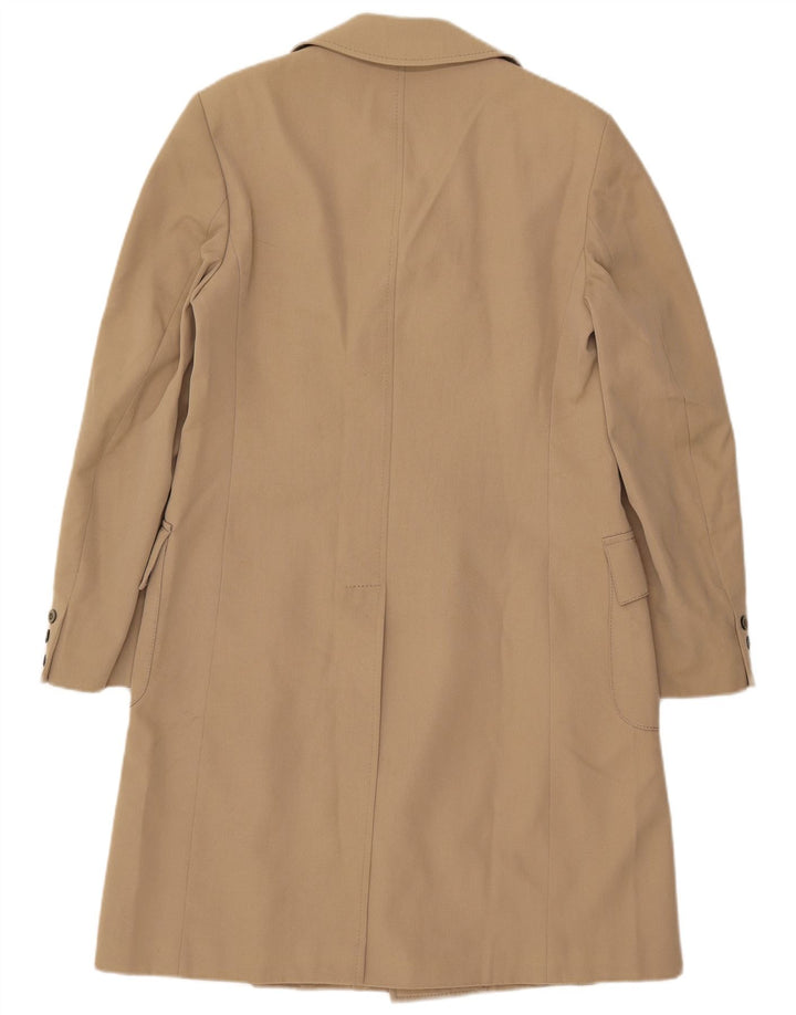 Vintage męski płaszcz dwurzędowy UK 36 Small Beige
