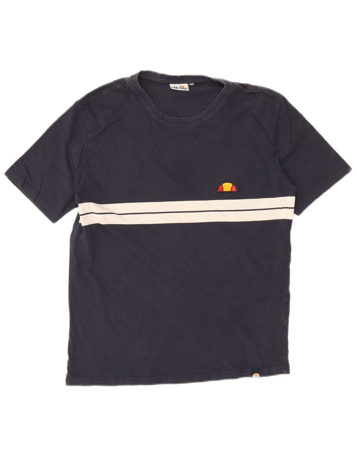 T-shirt męski Ellesse, mały, bawełniany w granatowe paski