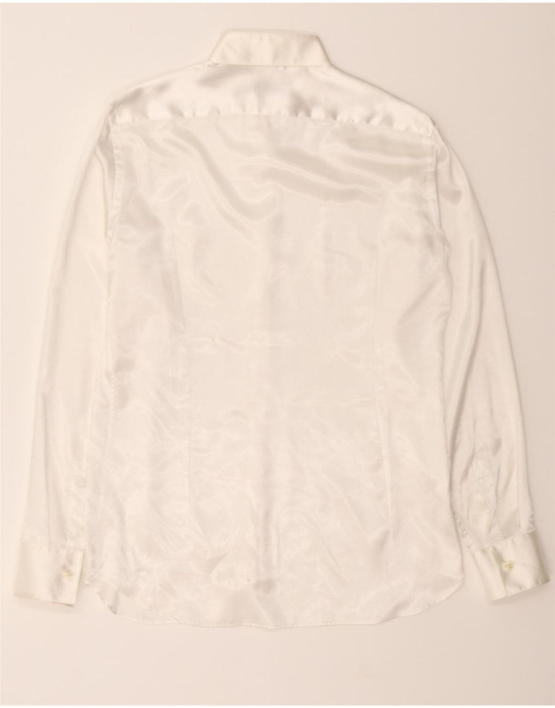 CARLO PIGNATELLI Mens Shirt Size 16 41 Large White Polyester Vintage Carlo Pignatelli and Second-Hand Carlo Pignatelli from Messina Hembry 