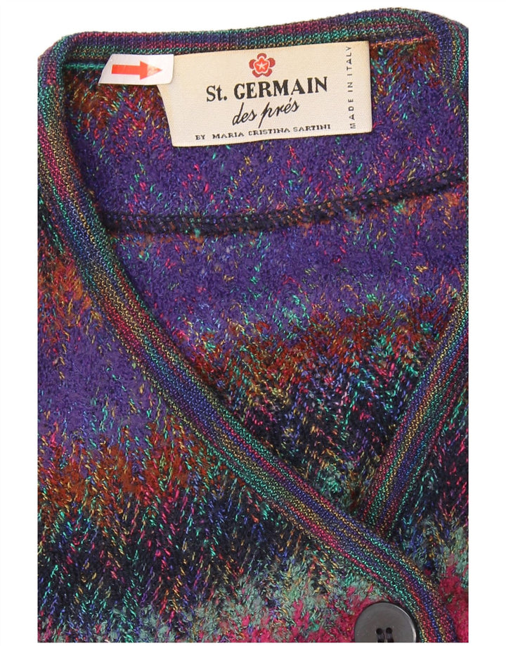ST. Damski sweter rozpinany o przedłużonym fasonie GERMAIN IT 44, średni, wielokolorowy
