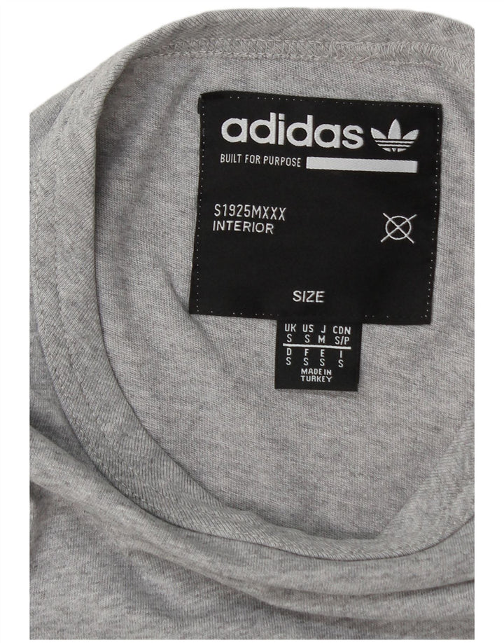 Męska koszulka z grafiką Adidas, mała, szara