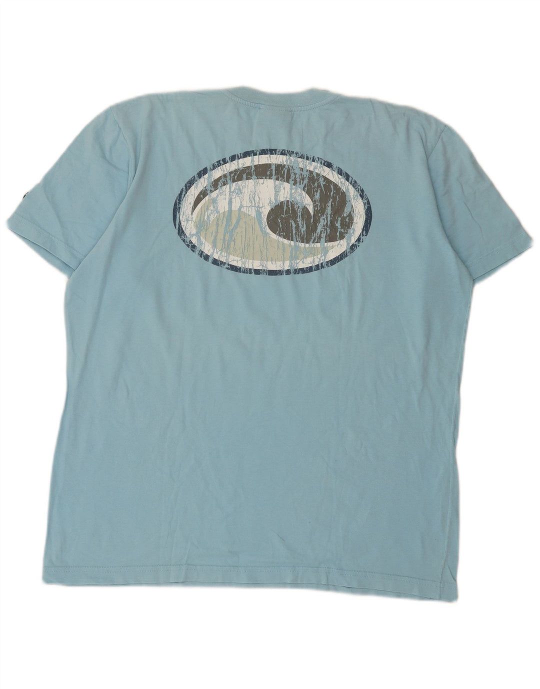 Męski T-shirt z grafiką Murphy & Nye, duży, niebieski, bawełniany