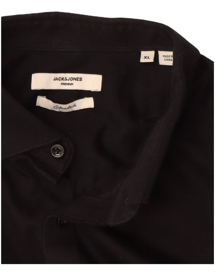 Koszula męska JACK & JONES XL, czarna, bawełniana