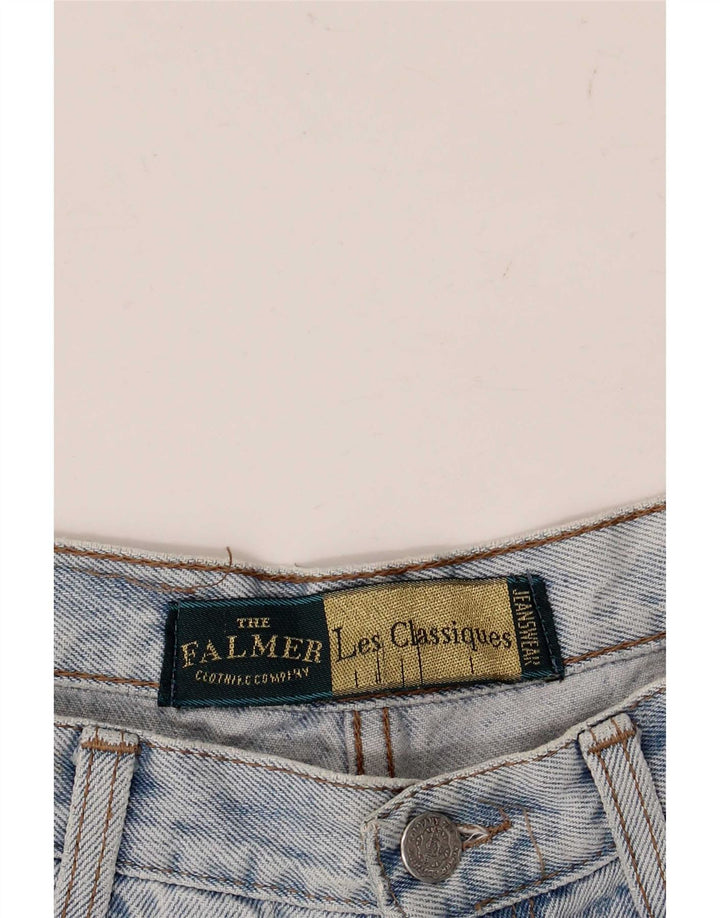 Damskie jeansy przycięte Falmer W28 L24 Niebieskie