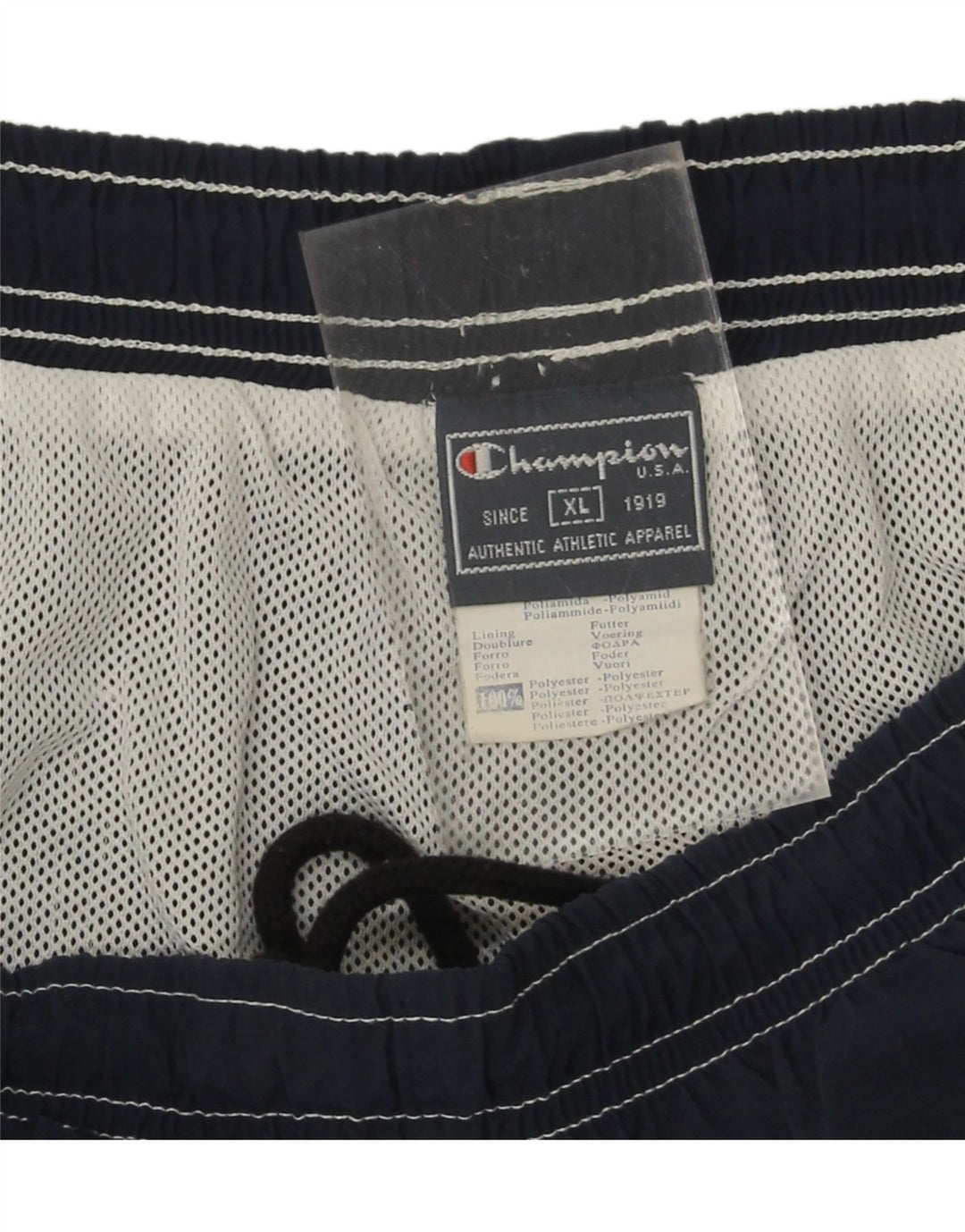 CHAMPION Mens Swimming Shorts XL Navy Blue Polyester Vintage Champion and Second-Hand Champion from Messina Hembry 