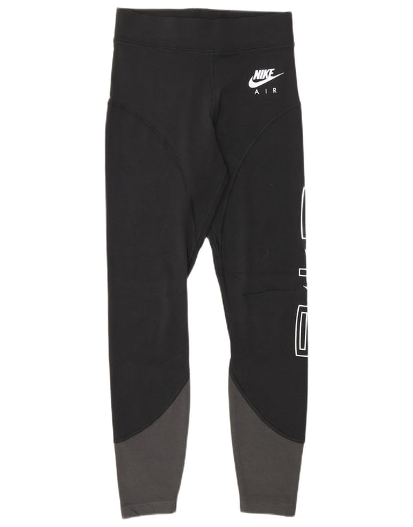Damskie legginsy Nike Graphic UK 8, małe, czarne, bawełniane, sportowe