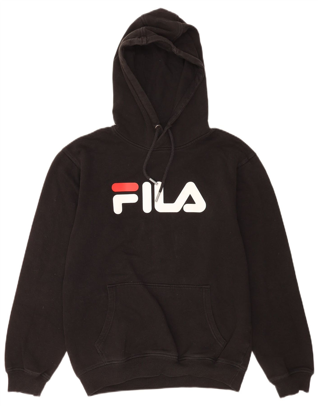 Męski sweter z kapturem Fila, mały, czarny, bawełniany