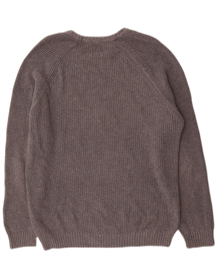 Męski sweter z dekoltem w łódkę Zara Średni szary, bawełniany