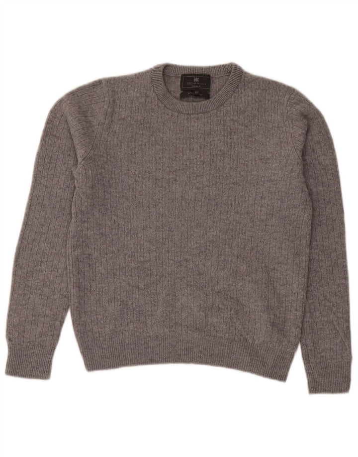 Marks & Spencer Damski sweter z okrągłym dekoltem, UK 14, średni szary
