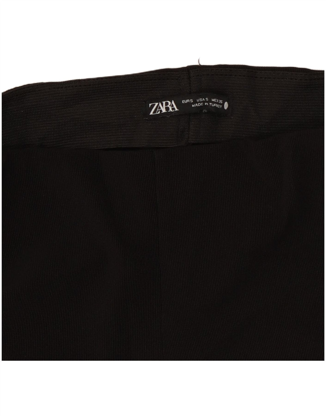Spodnie damskie Zara Flare, małe, W26 L30, czarne, poliestrowe