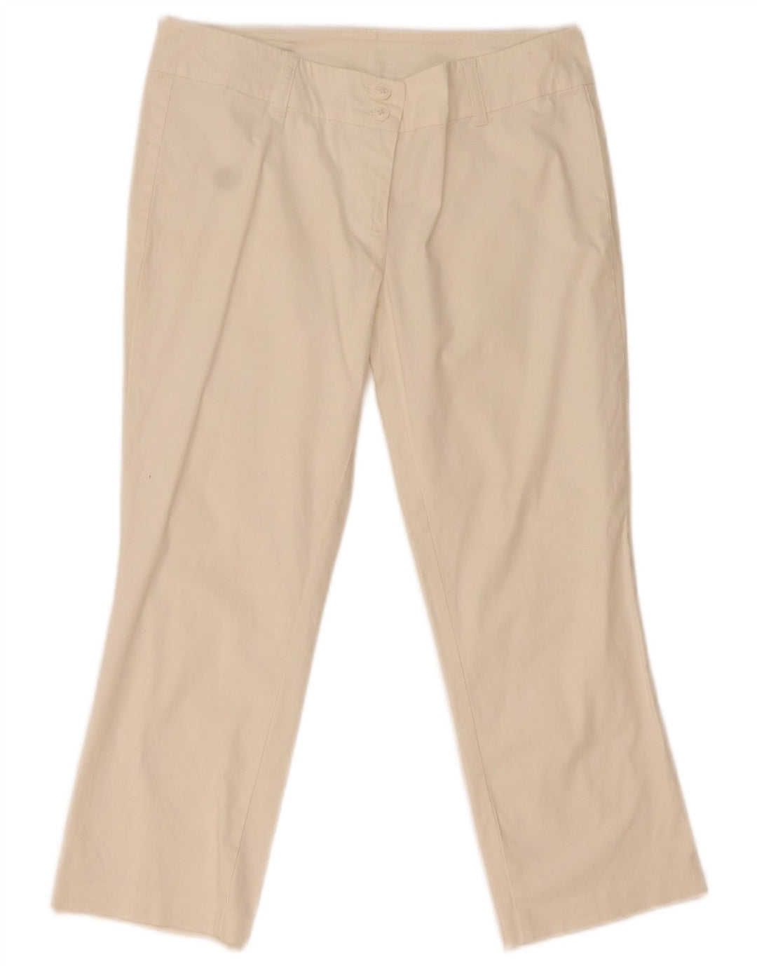Spodnie damskie Capri Benetton IT 44 Medium W31 L22 Biała bawełna