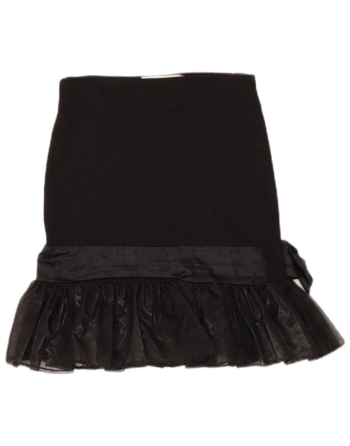 Spódnica damska w stylu vintage IT 44 Medium W28 Czarna wiskoza