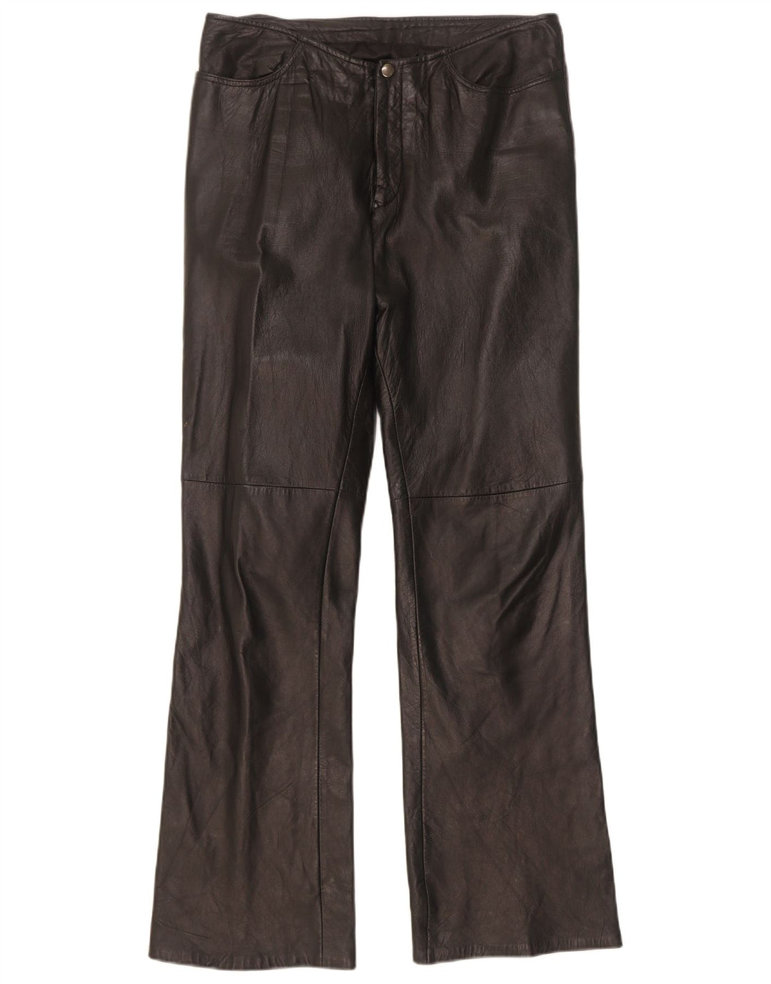 Damskie skórzane spodnie Dakota Bootcut W30 L31 czarne
