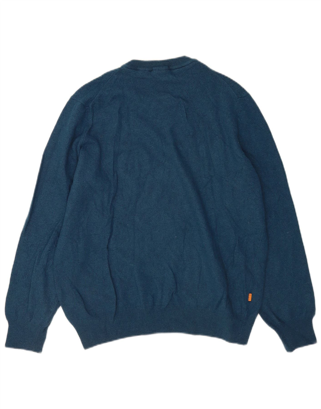 Męski sweter Timberland z okrągłym dekoltem, duży, niebieski, wełniany