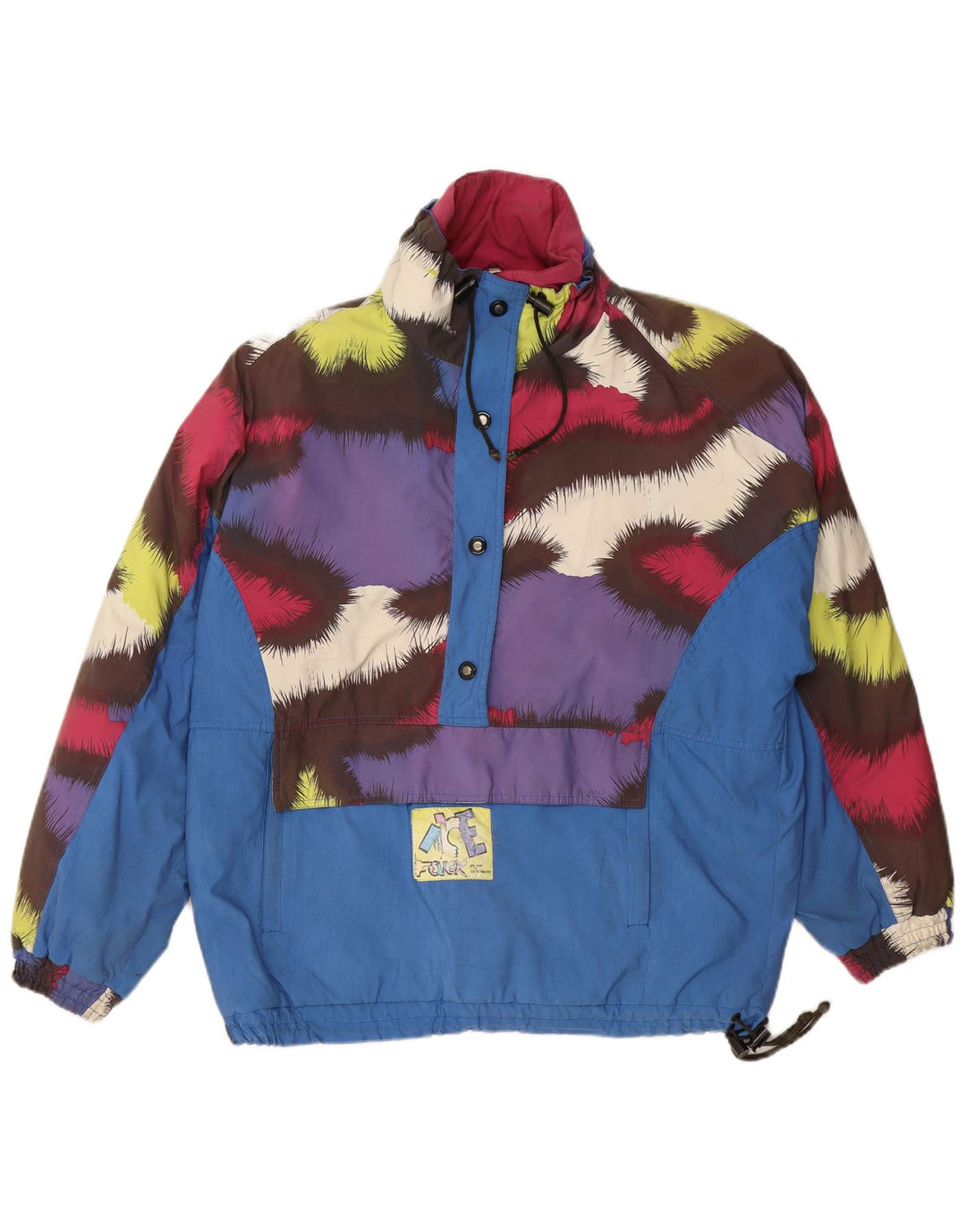 Męska kurtka Anorak FEVER UK 38, poliester w kolorze średniego błękitu