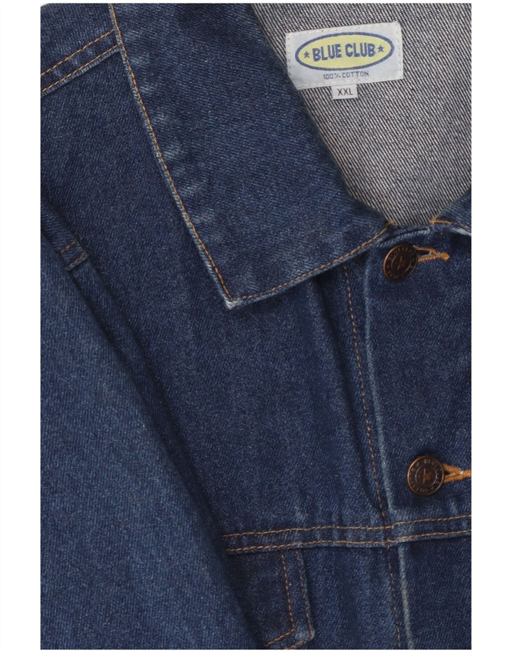 Męska kurtka dżinsowa BLUE CLUB UK 44 2XL Niebieska bawełna