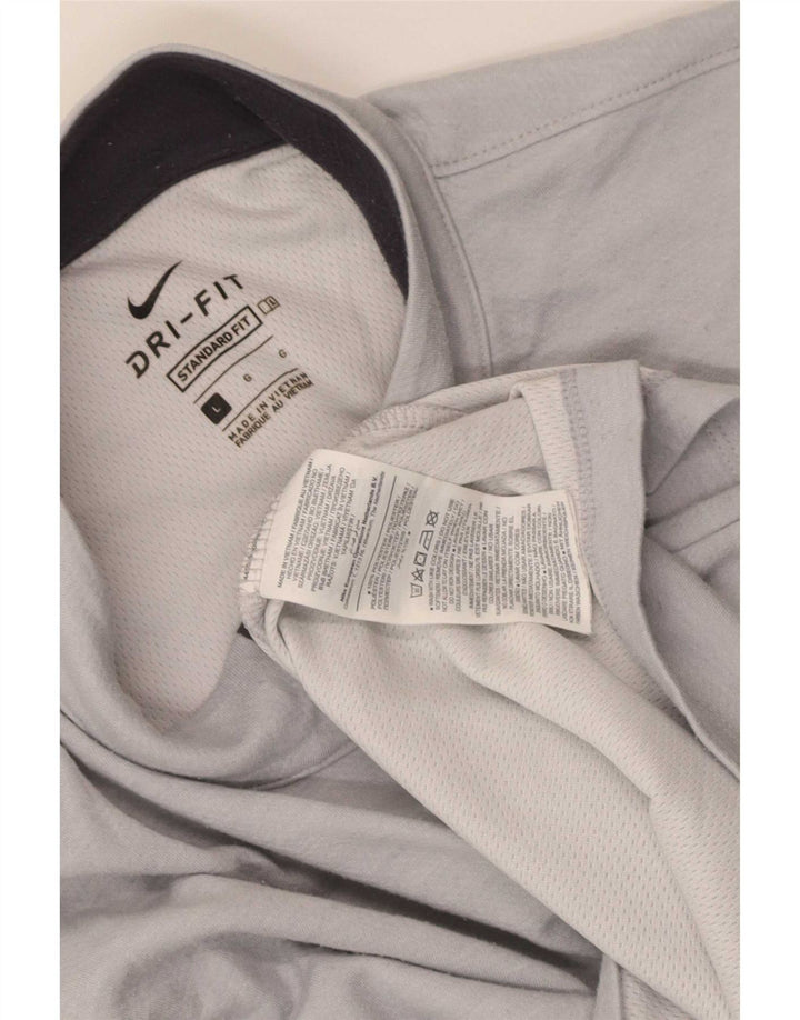 Męski dres Nike Dri Fit Standard z zamkiem błyskawicznym na szyi, duży, szary