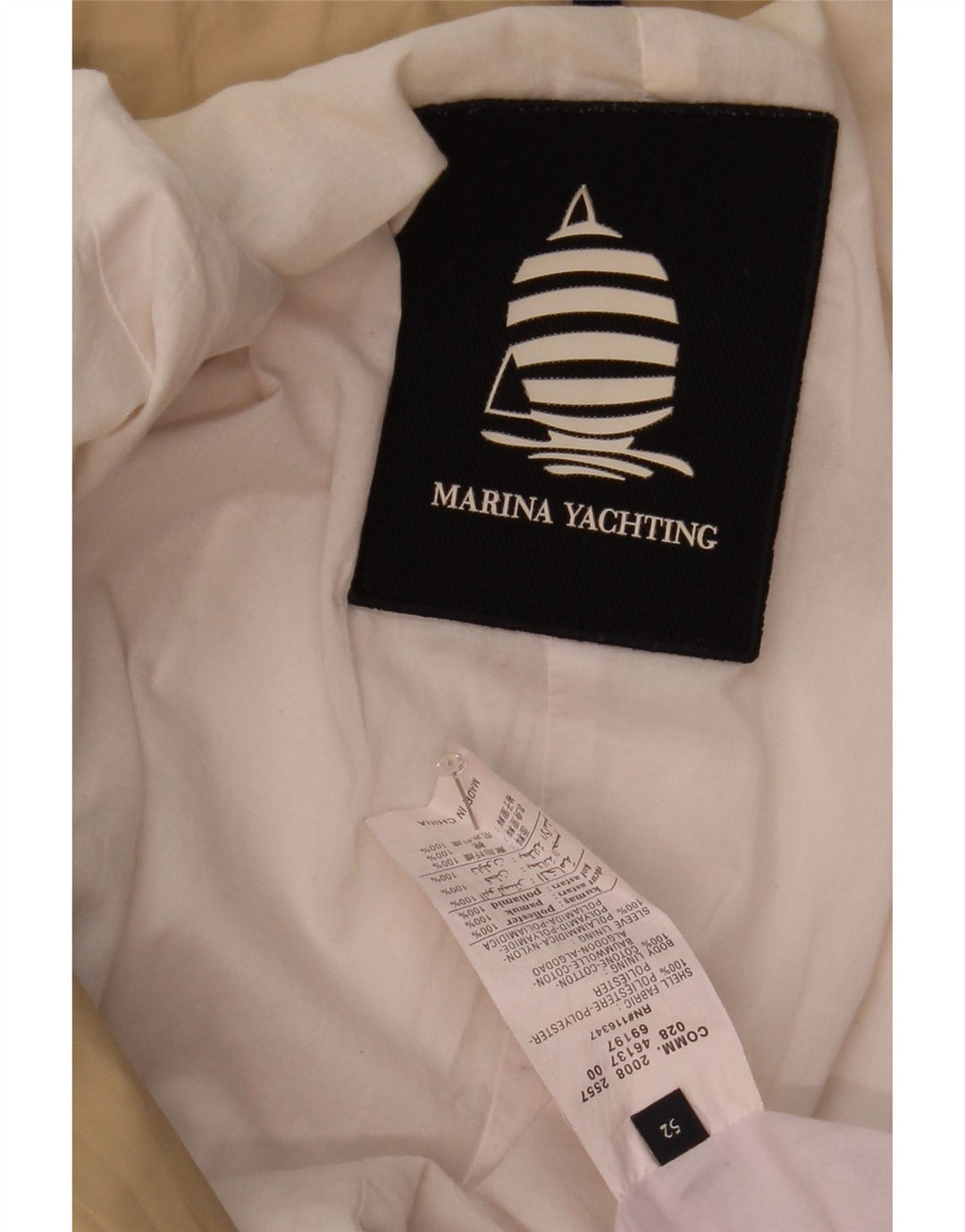 Damska kurtka z kapturem Marina Yachting IT 52 2XL beżowy poliester