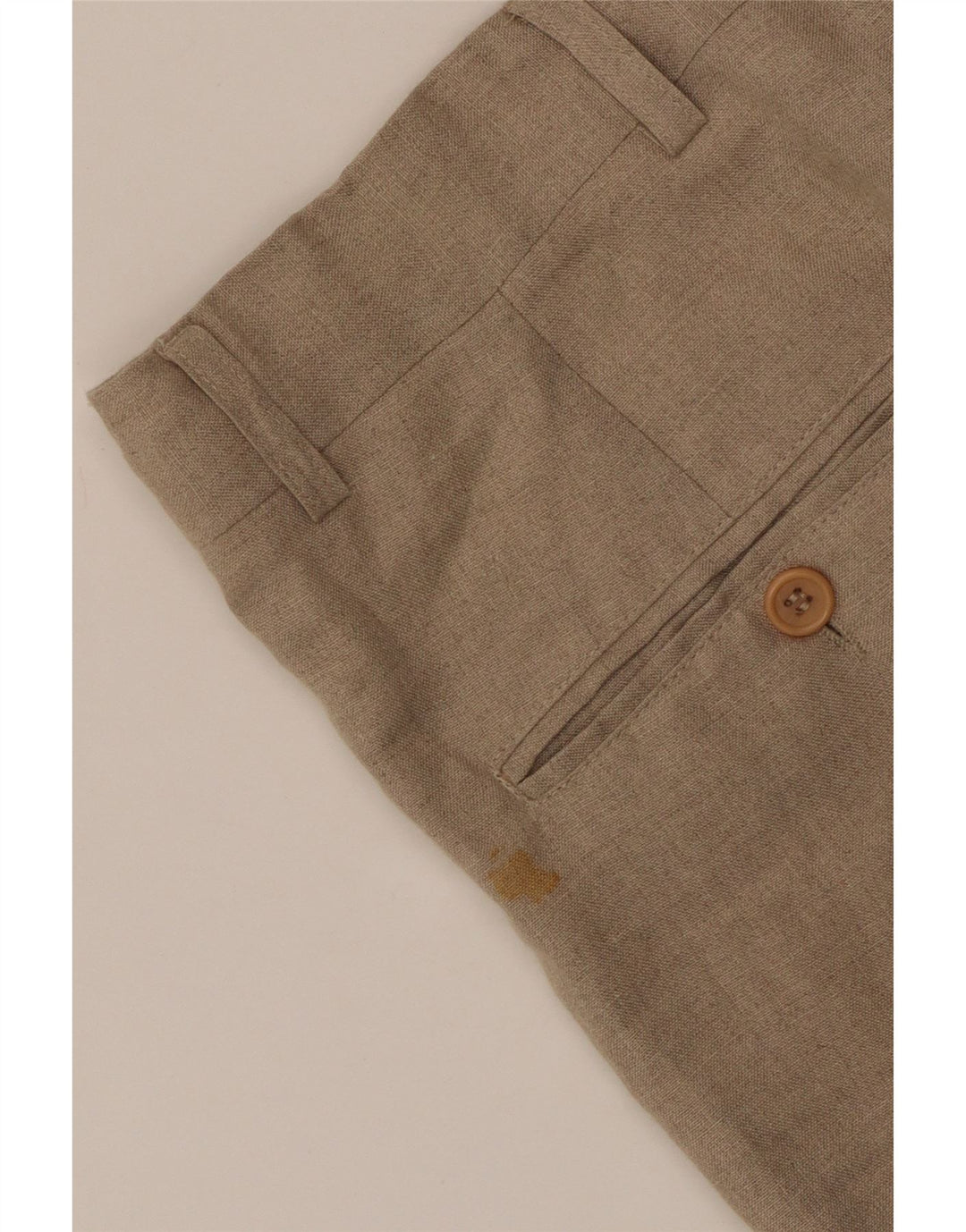 Męskie spodnie garniturowe Wampum IT 50 Large W34 L30 Beżowe lniane