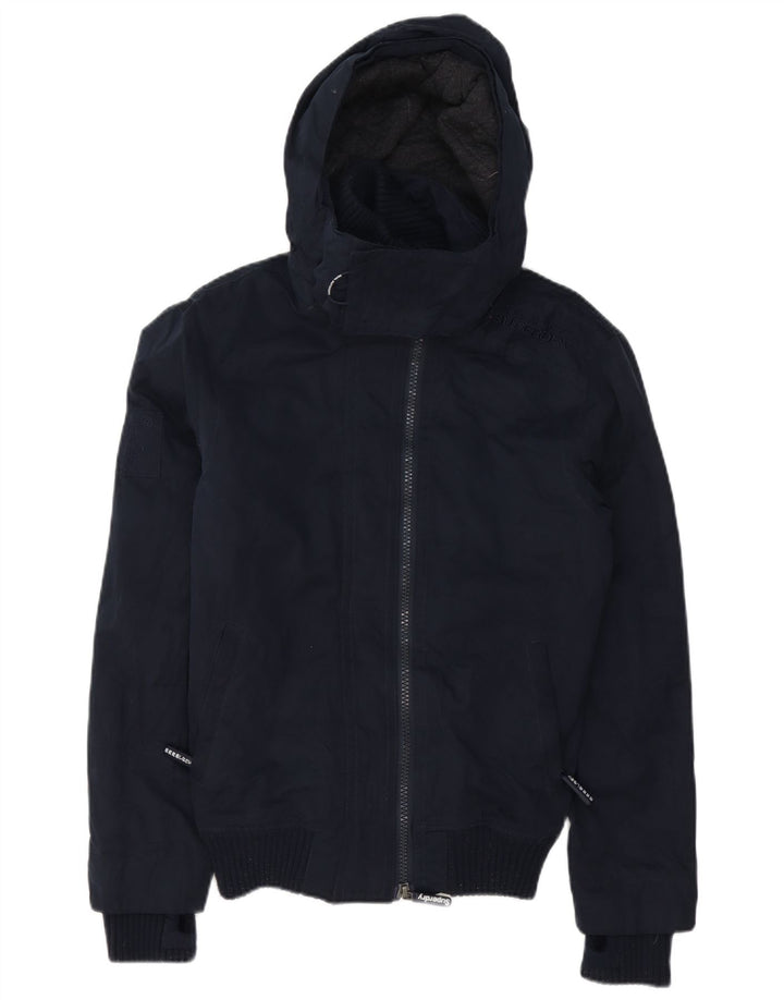 Męska kurtka wiatrówka Superdry Windbomber z kapturem UK 36, mała granatowa